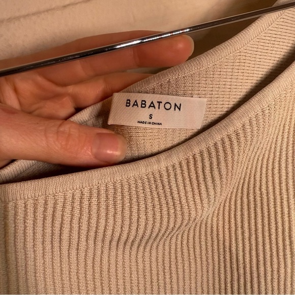 Babaton Cream Sculpt Knit One-shoulder Tank , Women’s Size Small - Picture 5 of 7